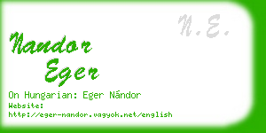 nandor eger business card